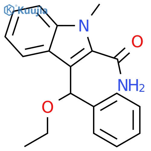 1H-Indole-2-carboxamide, 3-(ethoxyphenylmethyl)-1-methyl- structure