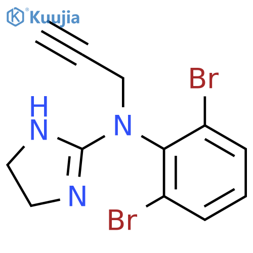 1H-Imidazol-2-amine, N-(2,6-dibromophenyl)-4,5-dihydro-N-2-propynyl- structure