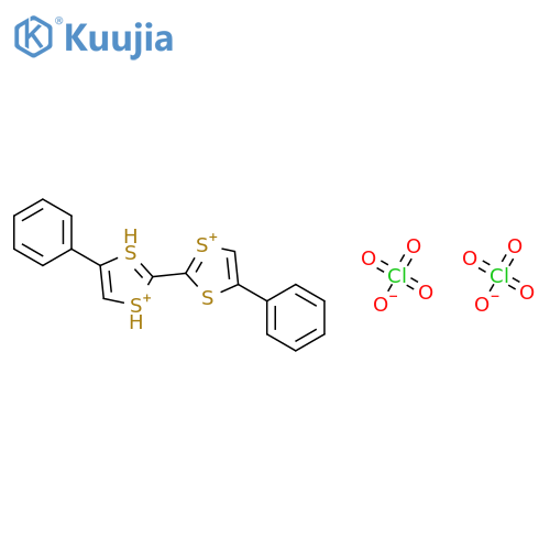 2,2'-BI-1,3-DITHIOL-1-IUM, 4,4'-DIPHENYL-, DIPERCHLORATE structure