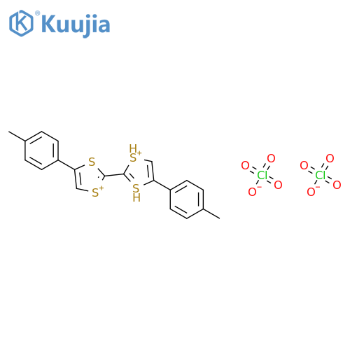 2,2'-BI-1,3-DITHIOL-1-IUM, 4,4'-BIS(4-METHYLPHENYL)-, DIPERCHLORATE structure