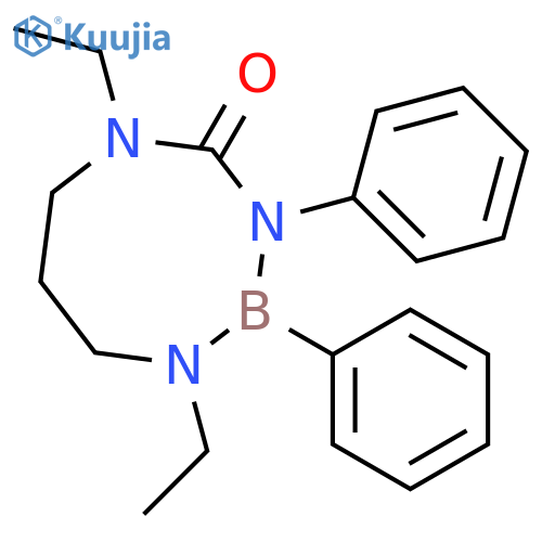 1,3,5,2-Triazaborocin-4(1H)-one, 1,5-diethylhexahydro-2,3-diphenyl- structure