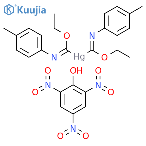 Mercury, bis[ethoxy[(4-methylphenyl)imino]methyl]-, compd. with 2,4,6-trinitrophenol (1:2) structure