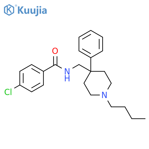 Benzamide, N-[(1-butyl-4-phenyl-4-piperidinyl)methyl]-4-chloro- structure