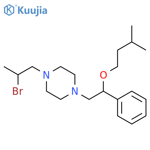 Piperazine, 1-(2-bromopropyl)-4-[2-(3-methylbutoxy)-2-phenylethyl]- structure