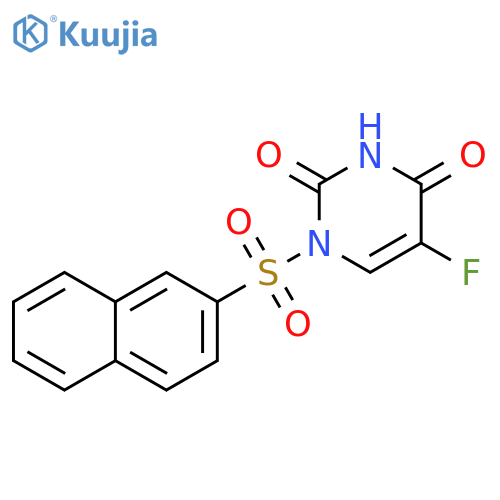 2,4(1H,3H)-Pyrimidinedione, 5-fluoro-1-(2-naphthalenylsulfonyl)- structure