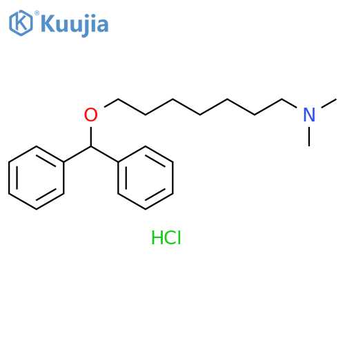1-Heptanamine, 7-(diphenylmethoxy)-N,N-dimethyl-, hydrochloride structure