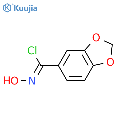 1,3-Benzodioxole-5-carboximidoyl chloride, N-hydroxy- structure