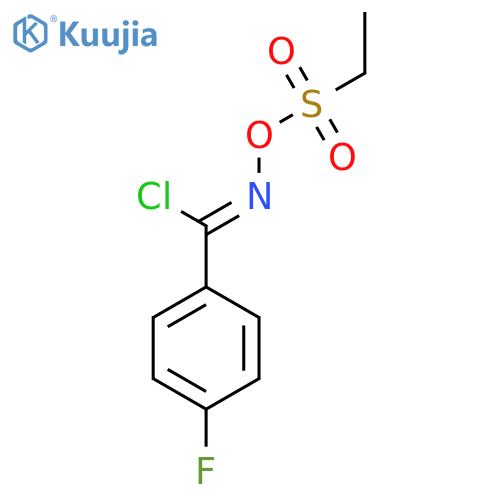 BENZENECARBOXIMIDOYL CHLORIDE, N-[(ETHYLSULFONYL)OXY]-4-FLUORO- structure