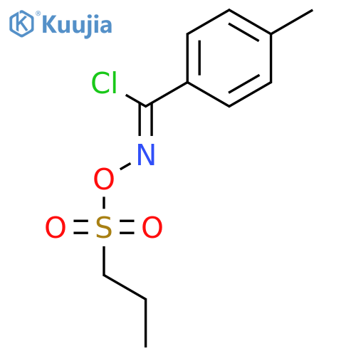 Benzenecarboximidoyl chloride, 4-methyl-N-[(propylsulfonyl)oxy]- structure