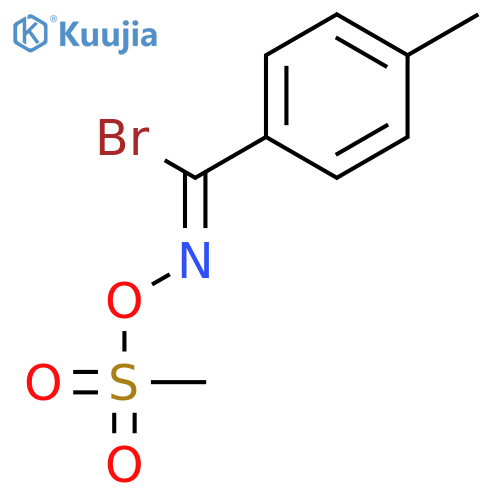 BENZENECARBOXIMIDOYL BROMIDE, 4-METHYL-N-[(METHYLSULFONYL)OXY]- structure