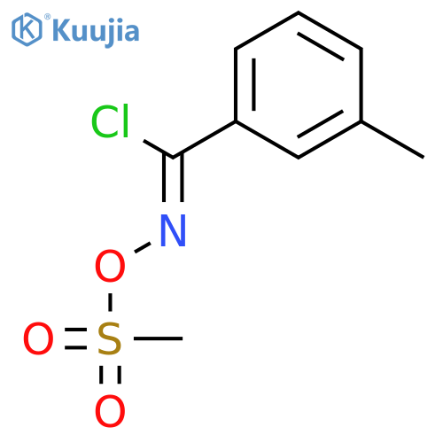 Benzenecarboximidoyl chloride, 3-methyl-N-[(methylsulfonyl)oxy]- structure