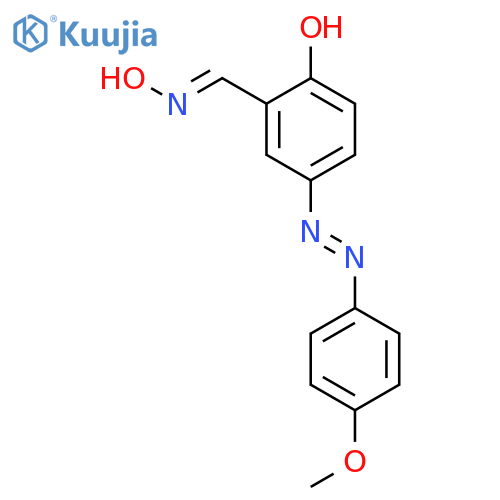 Benzaldehyde, 2-hydroxy-5-[(4-methoxyphenyl)azo]-, oxime structure