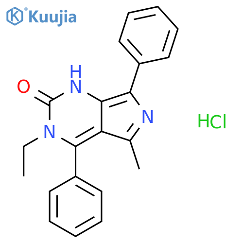 3-ethyl-5-methyl-4,7-diphenyl-1,3-dihydro-2H-pyrrolo[3,4-d]pyrimidin-2-one hydrochloride structure