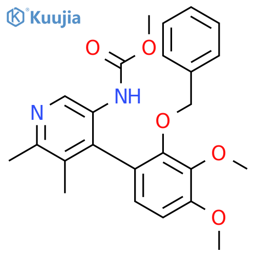 Carbamic acid,[4-[3,4-dimethoxy-2-(phenylmethoxy)phenyl]-5,6-dimethyl-3-pyridinyl]-, methylester (9CI) structure