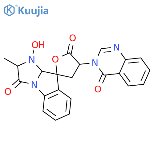 (2S,2'S,4S)-1'-hydroxy-2'-methyl-4-(4-oxoquinazolin-3(4H)-yl)-1',9a'-dihydro-3H-spiro[furan-2,9'-imidazo[1,2-a]indole]-3',5(2'H,4H)-dione structure