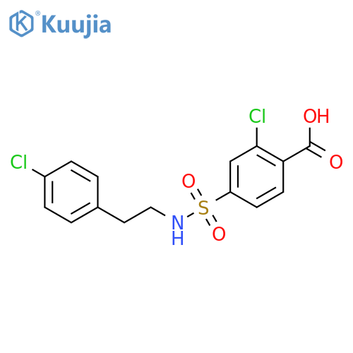 Benzoic acid, 2-chloro-4-[[[2-(4-chlorophenyl)ethyl]amino]sulfonyl]- structure