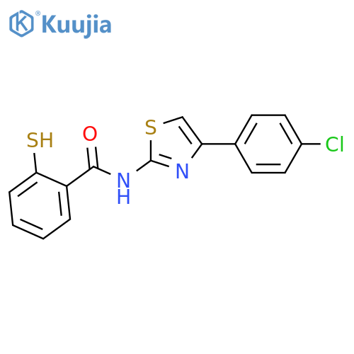 Benzamide, N-[4-(4-chlorophenyl)-2-thiazolyl]-2-mercapto- structure