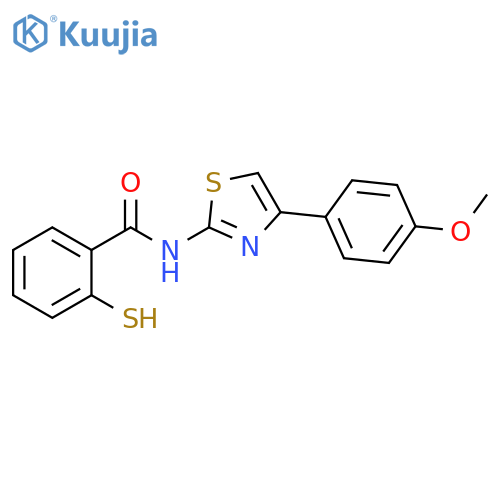 Benzamide, 2-mercapto-N-[4-(4-methoxyphenyl)-2-thiazolyl]- structure