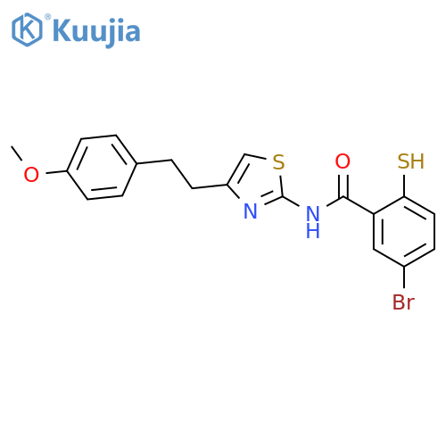 Benzamide,5-bromo-2-mercapto-N-[4-[2-(4-methoxyphenyl)ethyl]-2-thiazolyl]- structure