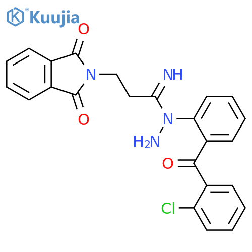 2H-Isoindole-2-propanimidic acid, N-[2-(2-chlorobenzoyl)phenyl]-1,3-dihydro-1,3-dioxo-, hydrazide structure
