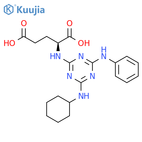 L-Glutamic acid,N-[4-(cyclohexylamino)-6-(phenylamino)-1,3,5-triazin-2-yl]- structure
