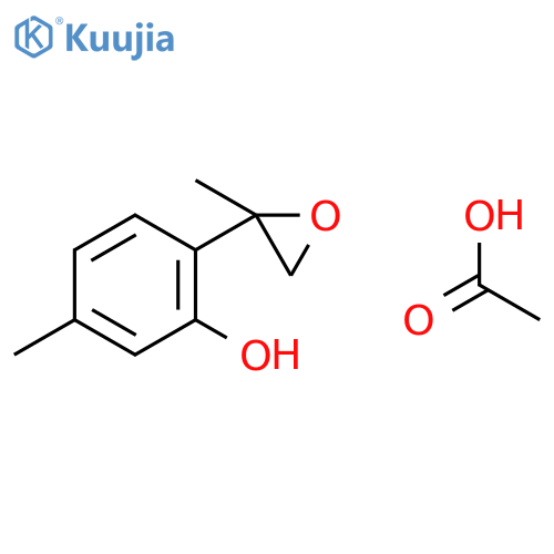 Phenol, 5-methyl-2-(2-methyloxiranyl)-, acetate structure