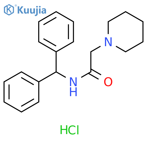 1-Piperidineacetamide, N-(diphenylmethyl)-, hydrochloride (1:1) structure