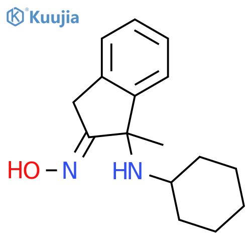 2H-Inden-2-one, 1-(cyclohexylamino)-1,3-dihydro-1-methyl-, oxime structure