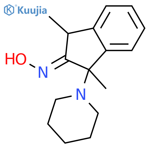 2H-Inden-2-one, 1,3-dihydro-1,3-dimethyl-1-(1-piperidinyl)-, oxime structure