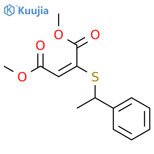 2-Butenedioic acid, 2-[(1-phenylethyl)thio]-, dimethyl ester, (E)- structure
