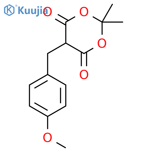 5-(4-Methoxybenzyl)-2,2-dimethyl-1,3-dioxane-4,6-dione structure