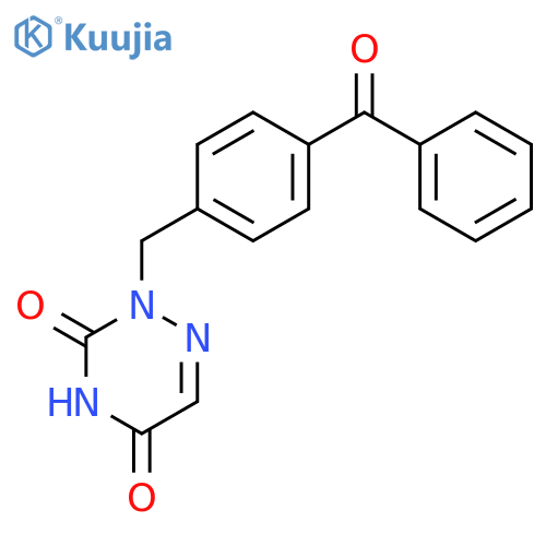 1,2,4-Triazine-3,5(2H,4H)-dione, 2-[(4-benzoylphenyl)methyl]- structure