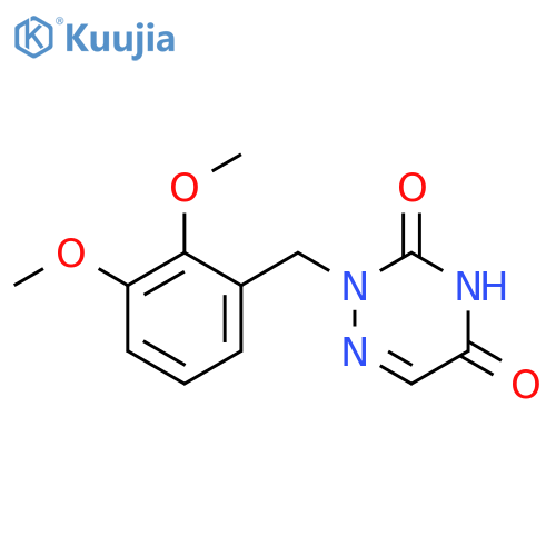 1,2,4-Triazine-3,5(2H,4H)-dione, 2-[(2,3-dimethoxyphenyl)methyl]- structure