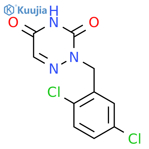 1,2,4-Triazine-3,5(2H,4H)-dione, 2-[(2,5-dichlorophenyl)methyl]- structure