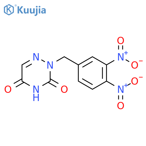 1,2,4-Triazine-3,5(2H,4H)-dione, 2-[(3,4-dinitrophenyl)methyl]- structure