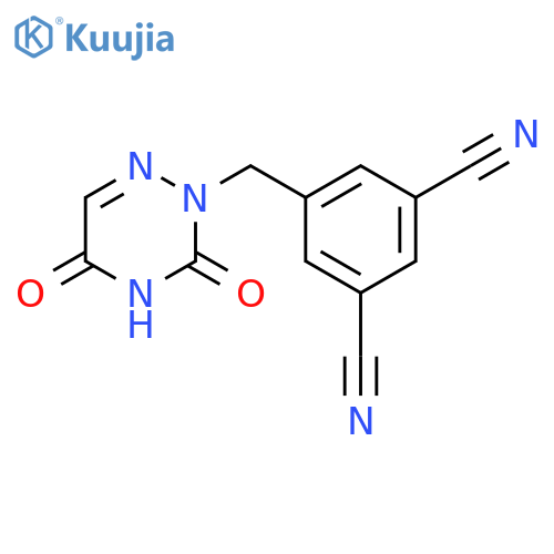 1,3-Benzenedicarbonitrile, 5-[(4,5-dihydro-3,5-dioxo-1,2,4-triazin-2(3H)-yl)methyl]- structure