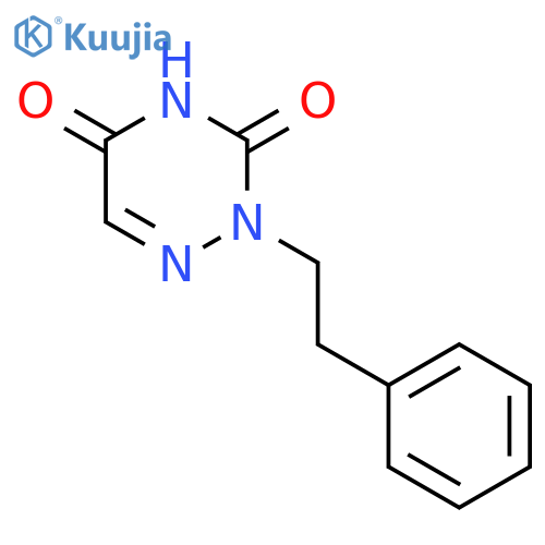 1,2,4-Triazine-3,5(2H,4H)-dione, 2-(2-phenylethyl)- structure
