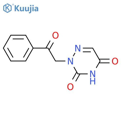 1,2,4-Triazine-3,5(2H,4H)-dione, 2-(2-oxo-2-phenylethyl)- structure