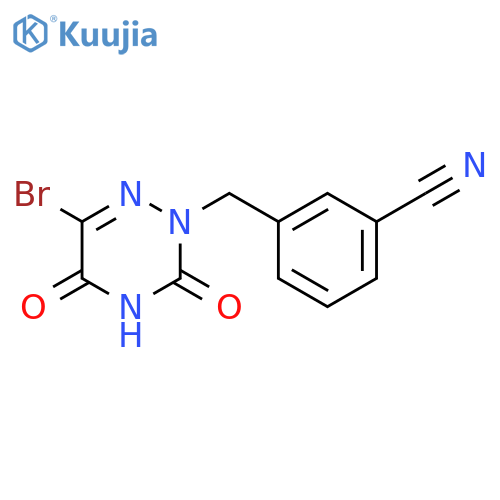 Benzonitrile,3-[(6-bromo-4,5-dihydro-3,5-dioxo-1,2,4-triazin-2(3H)-yl)methyl]- structure