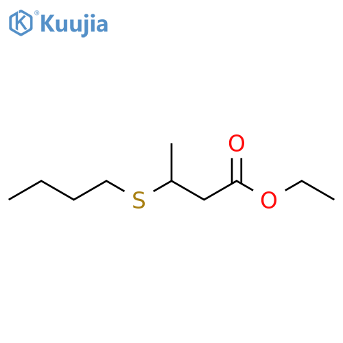 Butanoic acid, 3-(butylthio)-, ethyl ester structure
