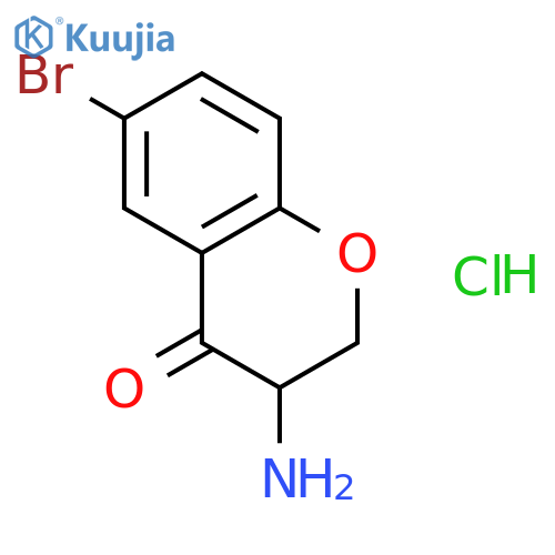 3-amino-6-bromo-chroman-4-one;hydrochloride structure