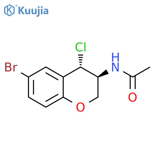 Acetamide, N-(6-bromo-4-chloro-3,4-dihydro-2H-1-benzopyran-3-yl)-, trans- (9CI) structure