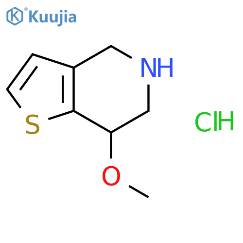 Thieno[3,2-c]pyridine, 4,5,6,7-tetrahydro-7-methoxy-, hydrochloride structure
