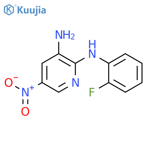 2,3-Pyridinediamine, N2-(2-fluorophenyl)-5-nitro- structure