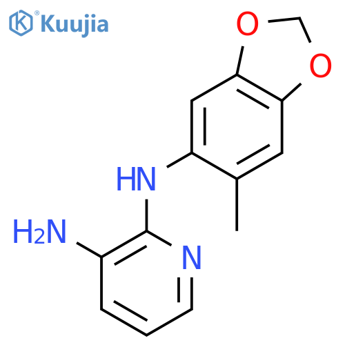 2,3-PYRIDINEDIAMINE, N2-(6-METHYL-1,3-BENZODIOXOL-5-YL)- structure