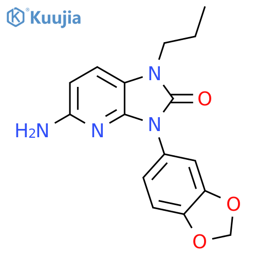 2H-Imidazo[4,5-b]pyridin-2-one, 5-amino-3-(1,3-benzodioxol-5-yl)-1,3-dihydro-1-propyl- structure