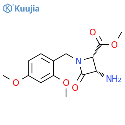 methyl(2S,3S)-3-amino-1-(2,4-dimethoxybenzyl)-4-oxoazetidine-2-carboxylate structure