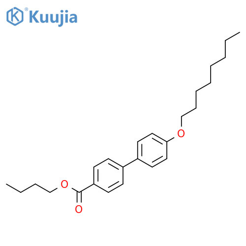 [1,1'-Biphenyl]-4-carboxylic acid, 4'-(octyloxy)-, butyl ester structure