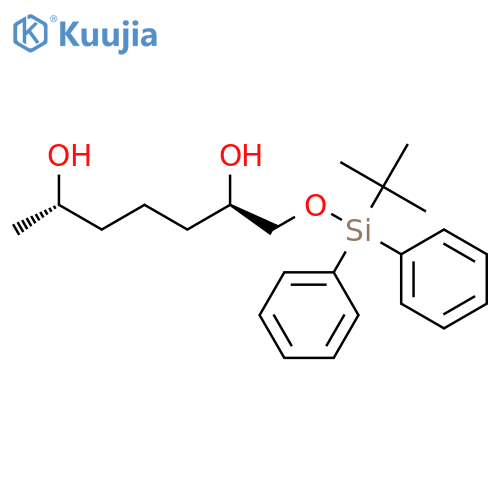 2,6-Heptanediol, 1-[[(1,1-dimethylethyl)diphenylsilyl]oxy]-, (2R,6S)- structure