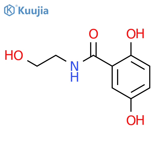 2,5-Dihydroxy-N-(2-hydroxyethyl)benzamide structure